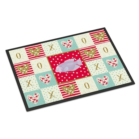 Carolines Treasures 18 x 27 in. Giant Gourami Love Indoor or Outdoor Mat CK5487MAT